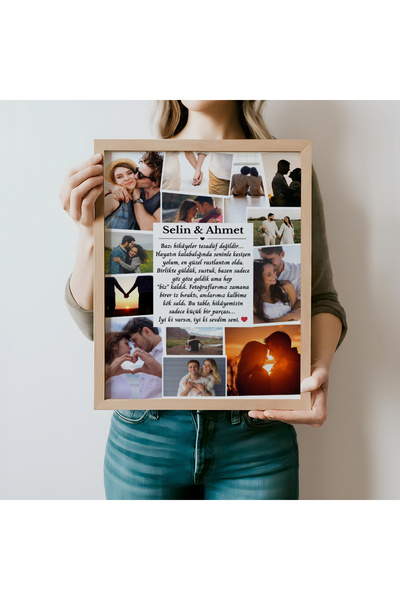 CKA Tasarım Special Photo Collage Painting for Your Loved One, Gift for Your Loved One, Special Design Painting for Your Loved One