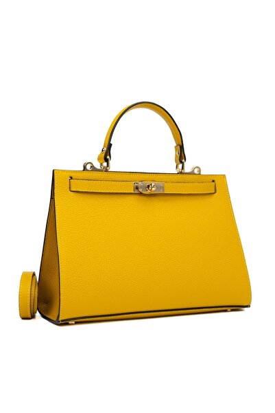 Posete Fagaras Poseta Piele Theodora - Galben, 1 Compartiment, 1 Buzunar Inte...