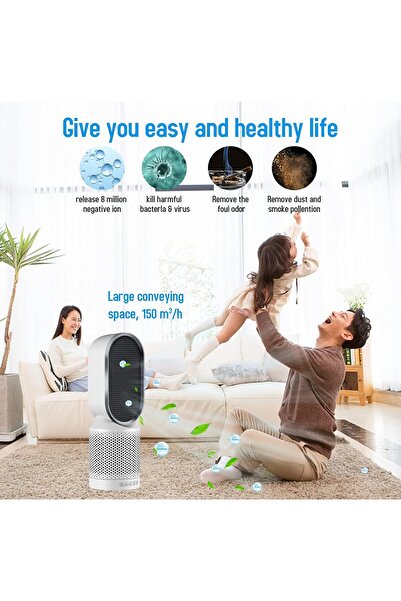 PINREK True HEPA H13 Air Purifier (F008) - 50 m², 150 m³/h, 30 dB, Removes 99.97%