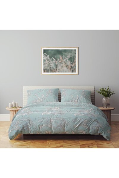 Menderes Home طقم غطاء لحاف فردي من مجموعة القطن ليورا
