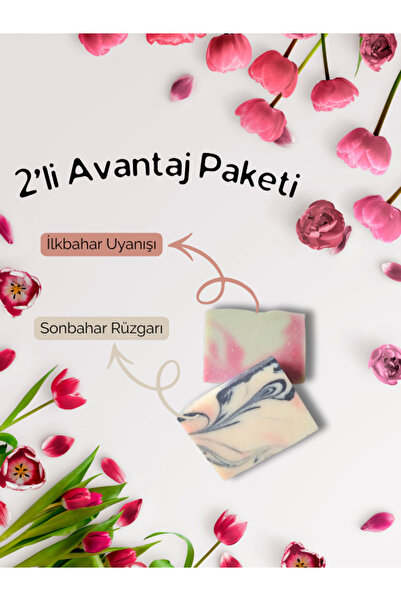 CALİORA Sonbahar Rüzgarı-İlkbahar Uyanışı 2'li Doğal El Yapımı Sabun (Argan Y...
