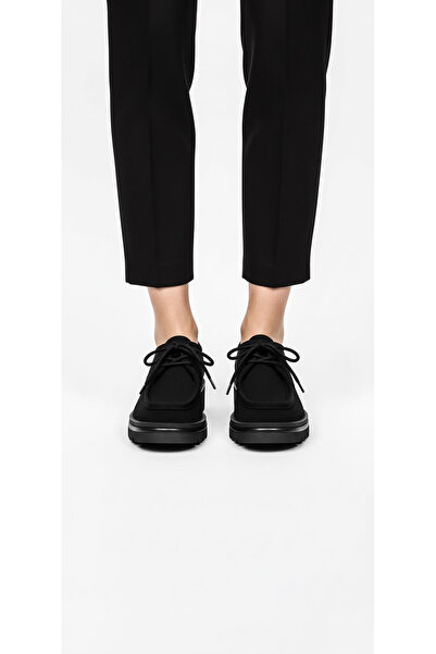 Ustalar Ayakkabı Çanta Siyah Nubuk Kadın Hakiki Deri Ayakkabı 628.5547