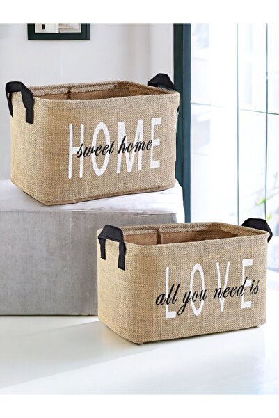 LUXWAY HOME 2'li Set Jüt, Dolap Içi Çamaşır Çocuk Odası Oyuncak Düzenleyici K...