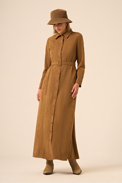 FTZ WOMEN ÖRME SÜET ELBİSE Kahve 31235