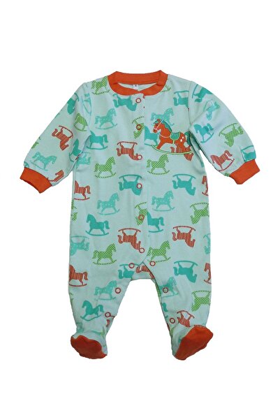 Pekkle Baby jumpsuit / one-piece pajamas with horse print Z78