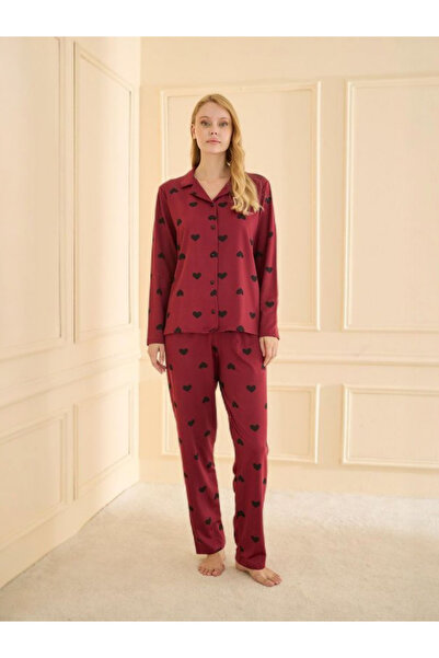 Tatty Underwear Heart Patterned Sandy Pajama Set