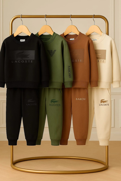morpembej kadın erkek çocuk Unisex Cotton Fabric Children's Tracksuit Set – Hypoallergenic