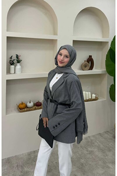 lurex moda Linen Single Button Blazer Jacket