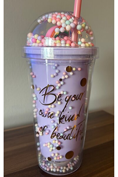 GenelTedarik IŞIKLI PİPETLİ BARDAK MOR