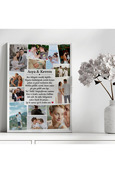 CKA Tasarım Tablou cu colaj foto special pentru iubit, cadou pentru iubit, tablou cu design special pentru iubit