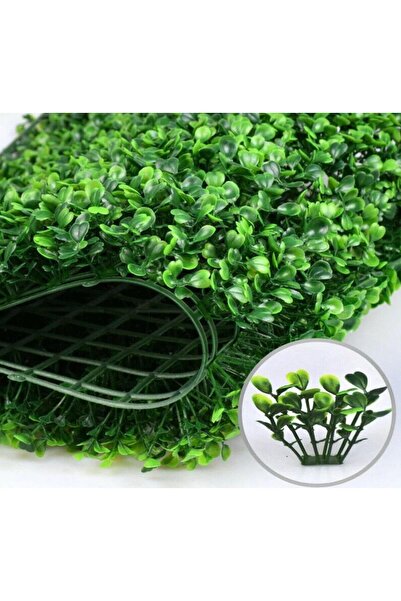 ŞA-DAL STORE Dekoratif Yapay Bitki Duvar Kaplama Panel Şimşir Tabaka 40x60 Cm Yeşil Dikey Bahçe