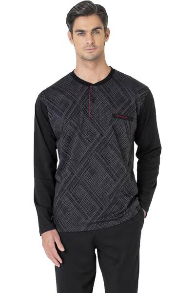 Pierre Cardin 100% Cotton Jacquard Boxed Men's Pajama Set