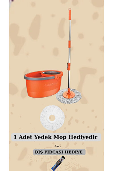 MACRO MAX Faster Yeni Nesil Döner Başlıklı Otomatik Temizlik Seti Ve 1 Adet Yedek Mop