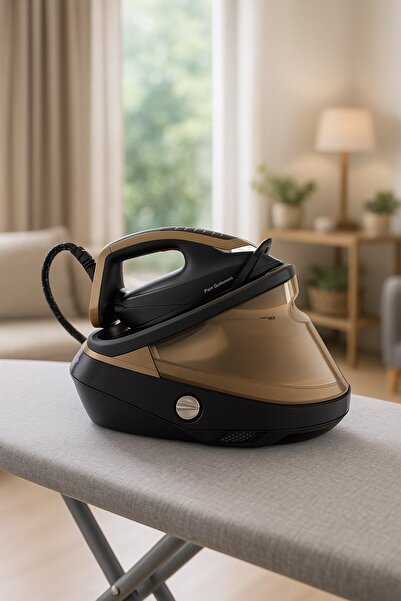 TEFAL Işıklı Buhar Kazanlı Ütü 9 Bar Basınçlı Akıllı Buhar Sensörü Durilium T...