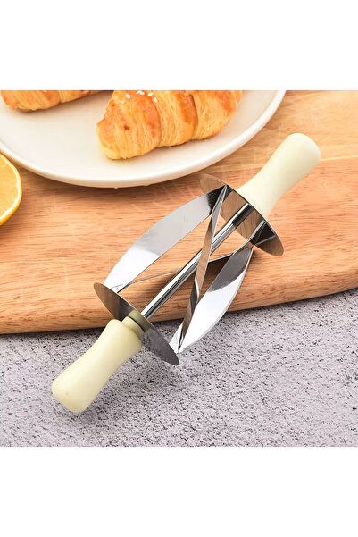 Doori أداة تقطيع العجين المثلثة الدوارة للكرواسون وعجينة التفاح، أداة تقطيع ع...