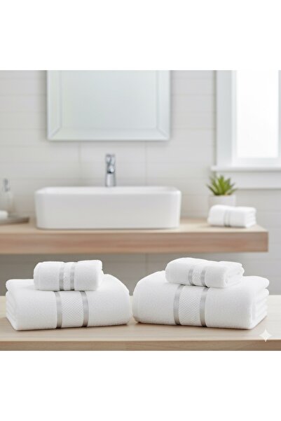 Truva Grup Set of 5 Seren Towels - 100% Cotton, 400 g/sqm, 5x 50x90