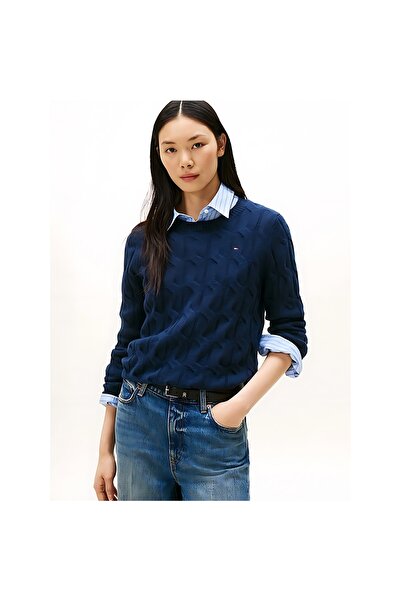 Tommy Hilfiger Kadın SOFT WOOL CABLE C-NK LS SWT WW0WW43586-THC1G
