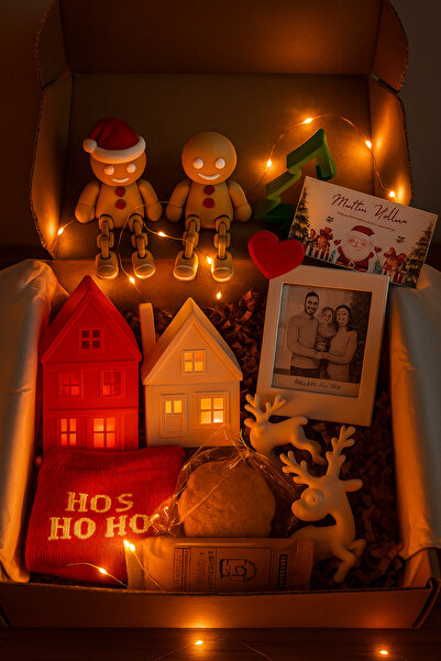 Root Made 14 Parça Yılbaşı Hediye Kutusu Noel Temalı Dekoratif Set Yılbaşı Süsleri Yeni Yıl Hediyesi