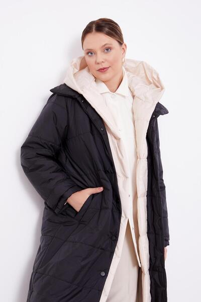 Levidor Black-Beige Double Color Inflatable Coat