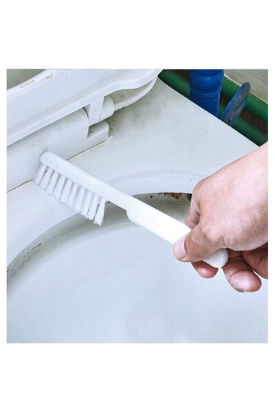 Flippy Set of 3 Silicone Toilet Brushes with Flexible Head & Adhesive Wall Mount, Gray/White