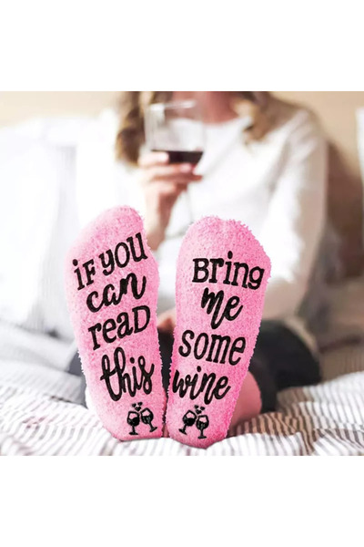 OEM Socks, funny, Bring Me Wine, Pink muffins, Universal size: 35-40