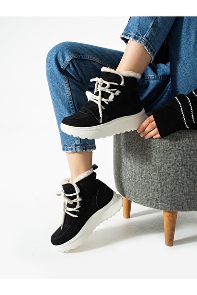 ALEMDAR AYAKKABI SERİCA Siyah Süet Kadın Bot