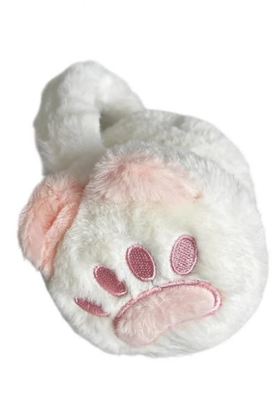 MODA Plush Headphones with Paw Print Design