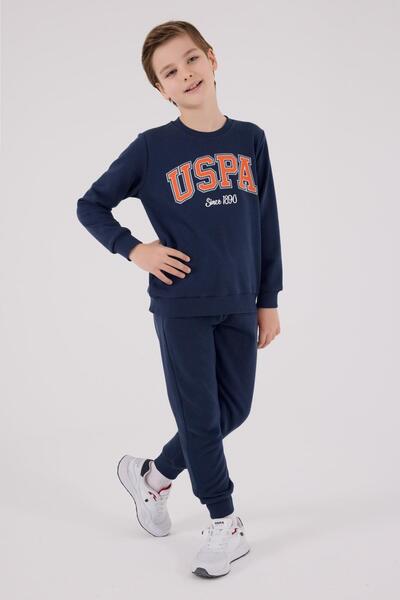 U.S. Polo Assn. Boy's Uspa since 1890 Thick 3 Thread Long Sleeve Tracksuit Set