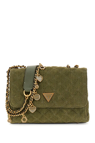 Guess Giully Women's Green Shoulder Bag Hwcg9673200-Olv