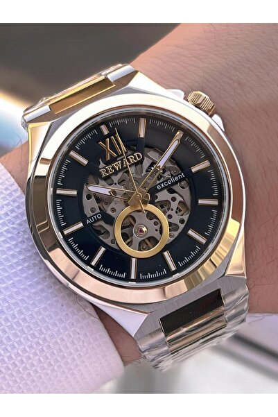Reward Automatic Steel Case Steel Band 5 Atm Water Resistant Men's Wristwatch Vs.Blkt.0634