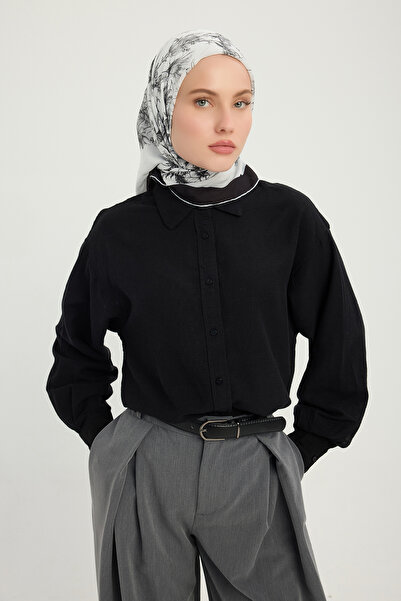 ipekistanbul وشاح فييرا منقوش - سايلنت بوتانيك - رمادي