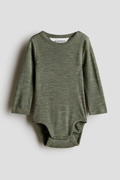H&M Merinos Yünlü Jarse Body