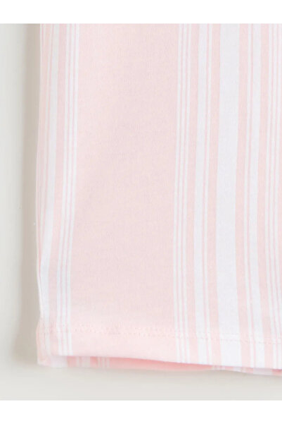 LC Waikiki Set de pijamale pentru fetiță cu decolteu în V și detaliu cu fundă