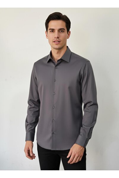 YusayTr Men's satin shirt