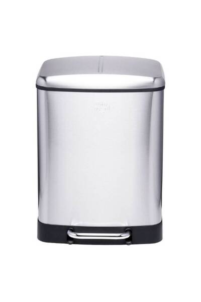 DİRT DEVIL 2-Compartment Pedal Bin, 2 x 12 L, Stainless Steel, Silver, 37 x 34.4 x 50.3 cm