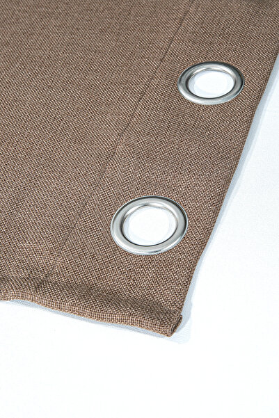 Premier Home Nadia Ringed Background Curtain Brown 140X260