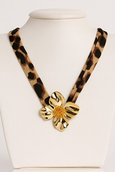 ÇAĞ MODA قلادة من قماش الفهد
