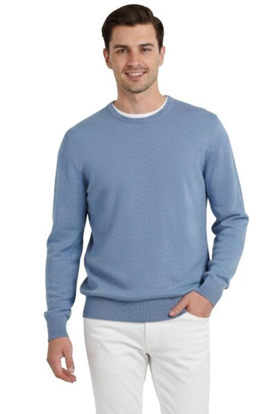 Uki AÇIK MAVİ Bisiklet Yaka Triko Kazak