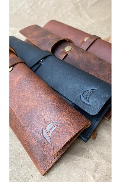 ALESTA LEATHER (Writing Name) Pen Holder - Handmade Genuine Leather