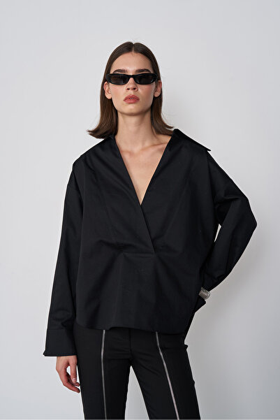 Beyyoglu Geniş Yaka Oversize Gömlek