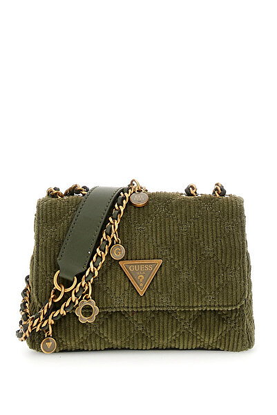 Guess Giully Women's Green Shoulder Bag Hwcg9673740-Olv