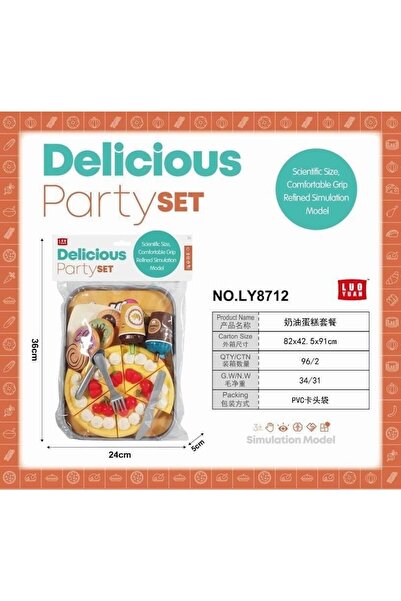 MAKSIK Delicious Party Play Set, MAKSIK, pizza and sweets pieces, multicolor, 36x24x5 cm