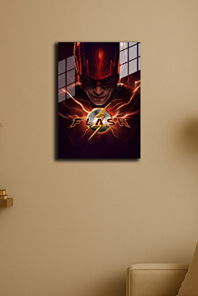 EABASKI Poster metalic  "The Flash" cu imprimeu 4, Cadou, Tablou cu supererou...