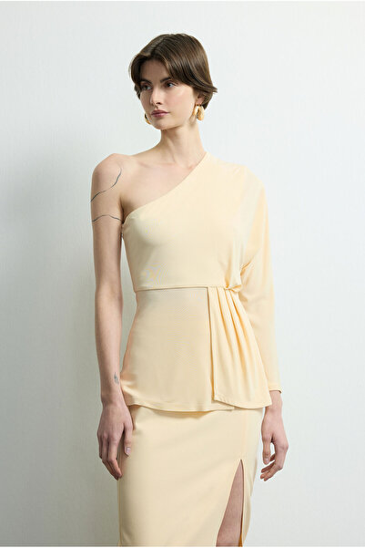 Love My Body Moda Tutkusu Tek Omuz Örme Bluz