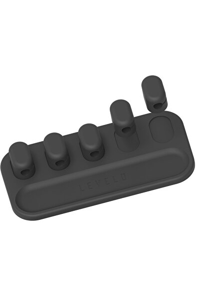 Levelo Livia Detachable Magnetic Cable Management, 5 Magnetic Heads, N52 Magnet, Black