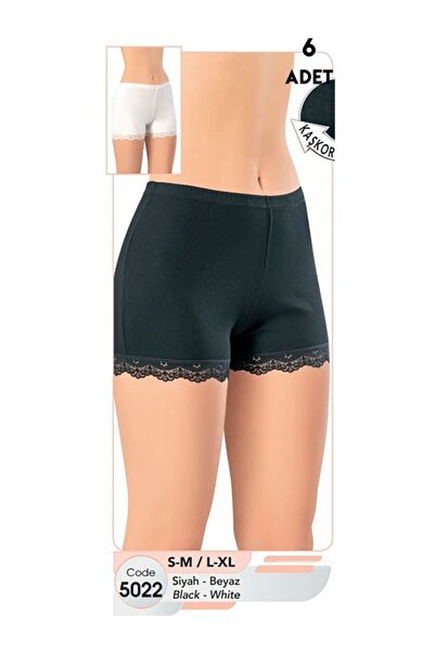 KOTA 5022 Kaşkorse Paça Dantelli Şort 6'lı