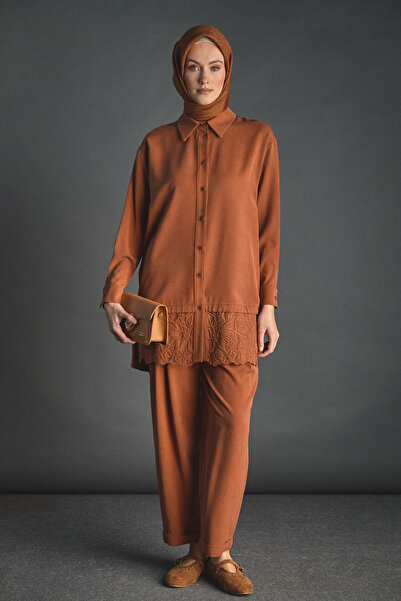 Setrms Nakış Desenli Bağcık Detaylı Tunik