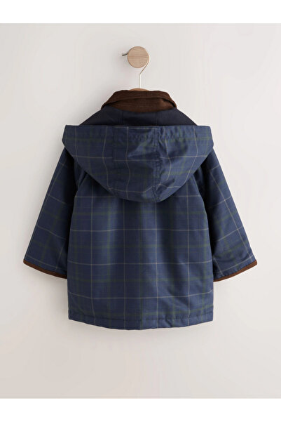 Next Baby Lacivert, Kapşonlu Kordon Yaka, Suya Dayanıklı Mont