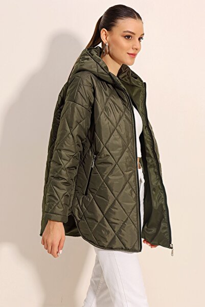 Hiccup Bdart Hooded Quilted Jacket with Pockets