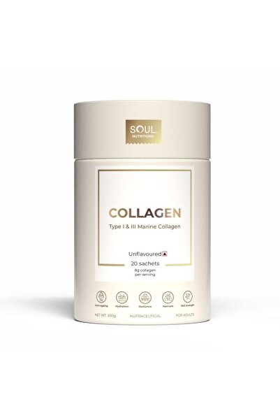 SOUL NUTRITIONS 100% Pure Marine Collagen - Type I & III, 8 g sachet, Unflavoured
